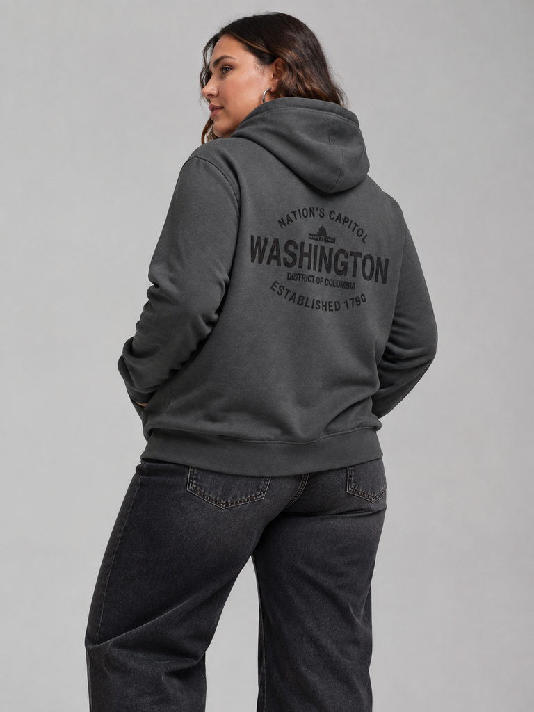 Classic Washington DC Nation’s Capital Graphic Pullover Hoodie