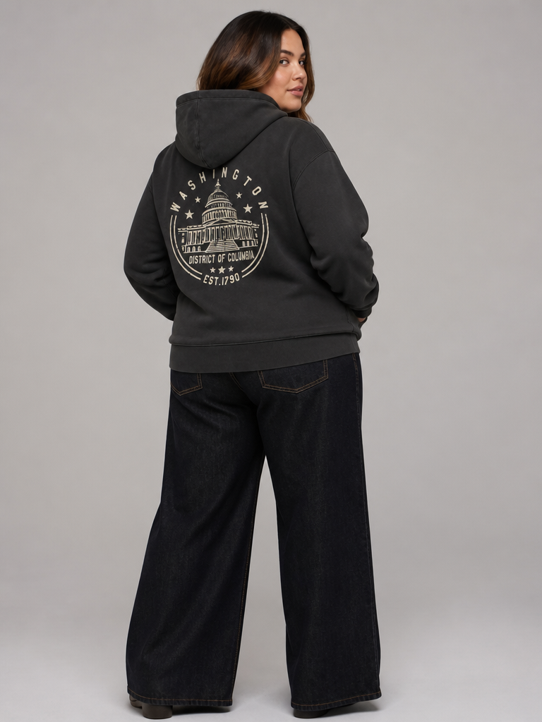 Washington DC U.S. Capitol Graphic Pullover Hoodie