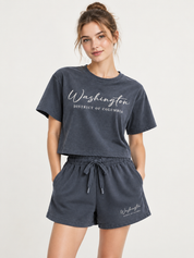 Washington DC Women’s Cropped T-Shirt and Shorts Set
