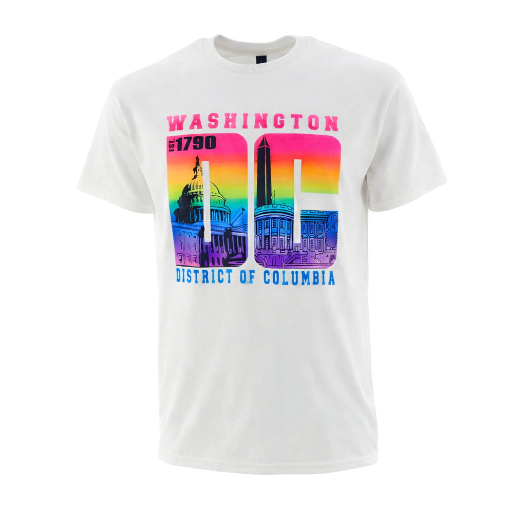 Washington, D.C. Rainbow Skyline Landmark T-Shirt