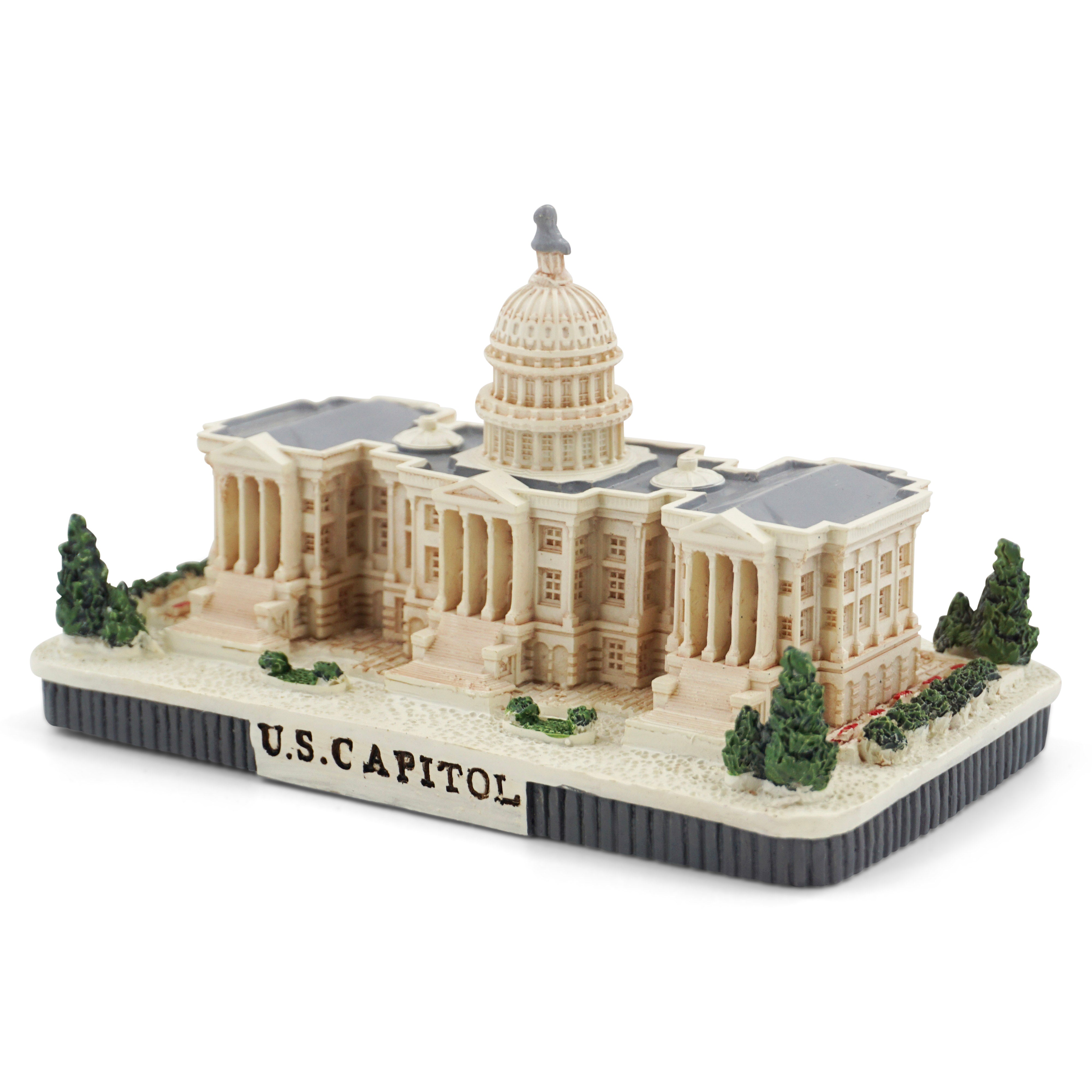 Model of the U.S. Capitol building on a white background
