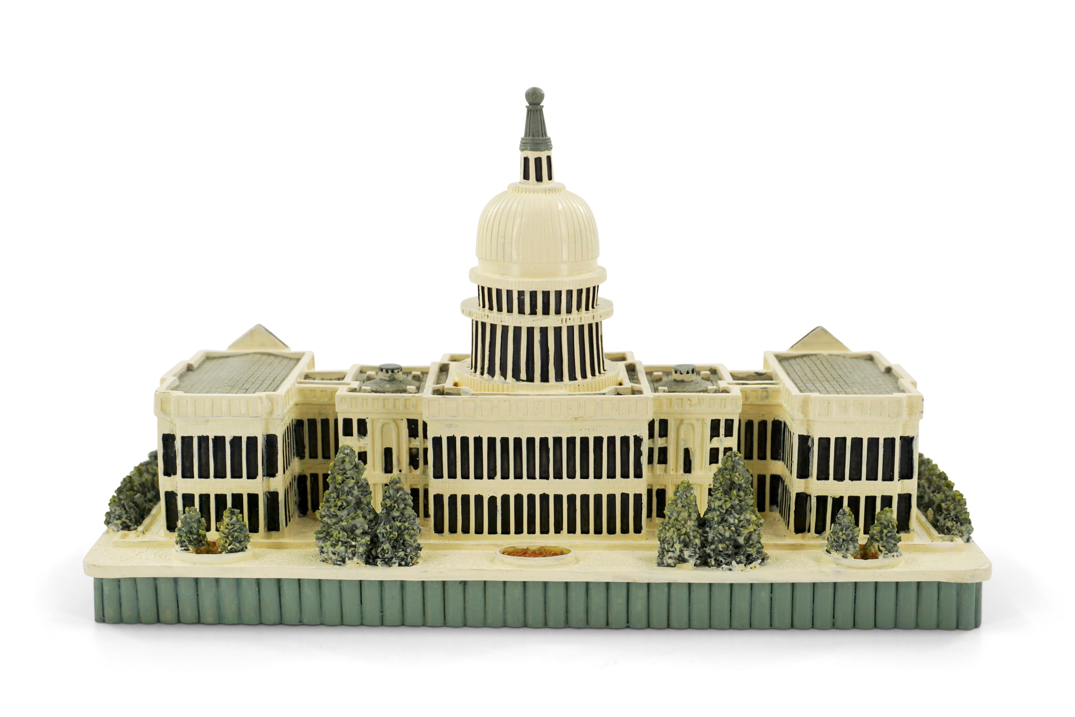 Model of the U.S. Capitol building on a white background