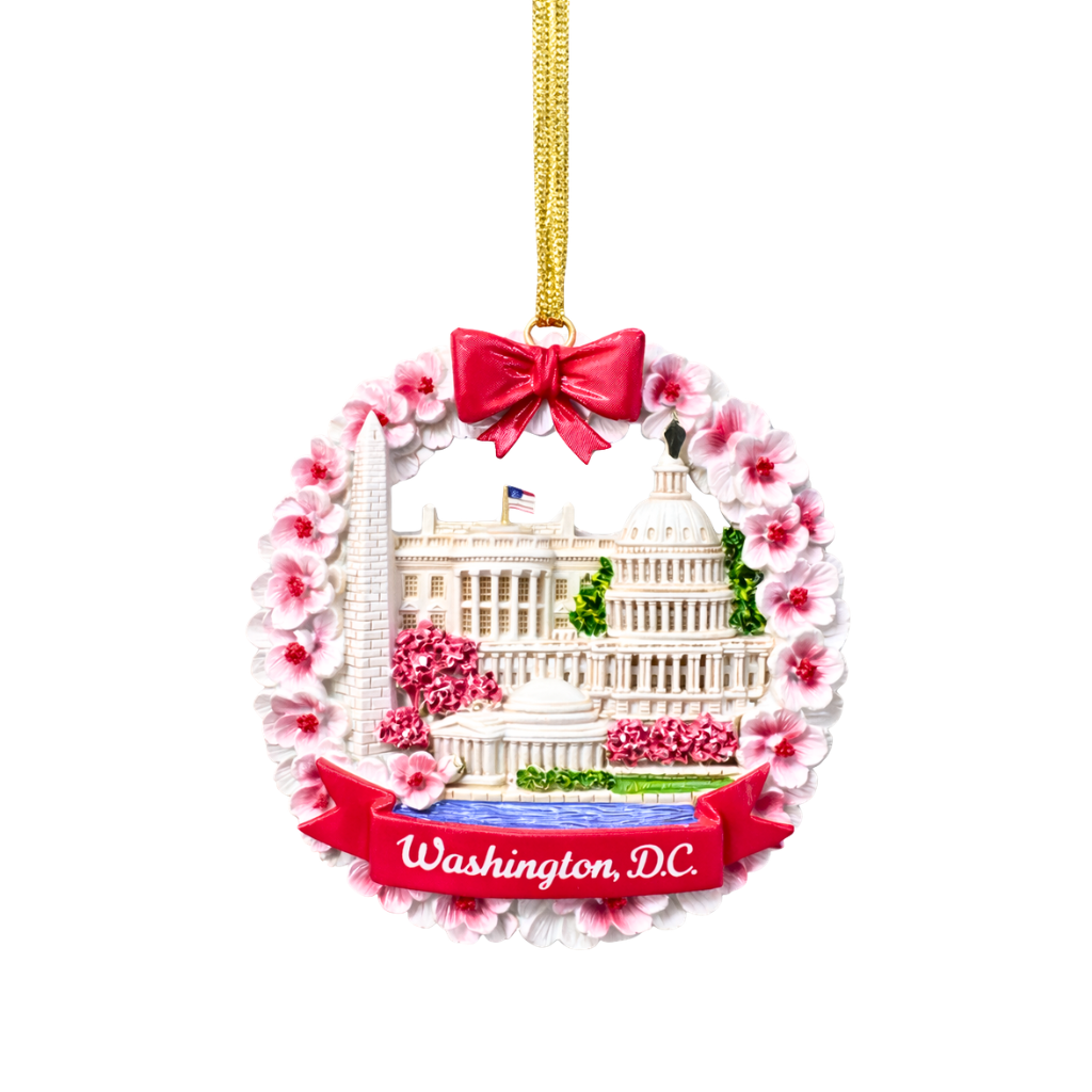 Washington DC Cherry Blossom Ceramic Ornament