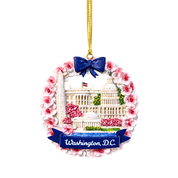 Washington DC Cherry Blossom Ceramic Ornament