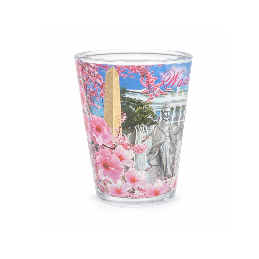 Washington DC Capitol Cherry Blossom Shot Glass