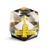 US Capitol and Washington Monument Lucite Octagon Paperweight