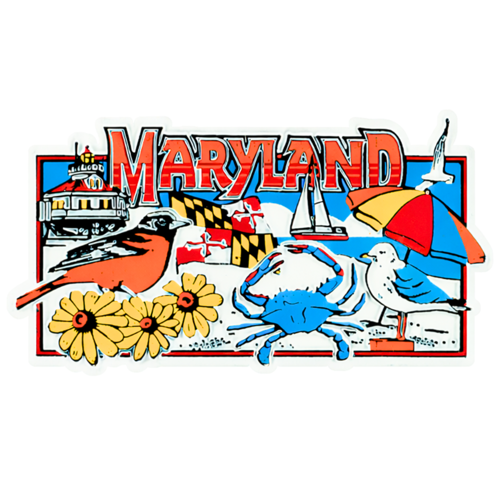Maryland Crab Oriole Rubber Magnets