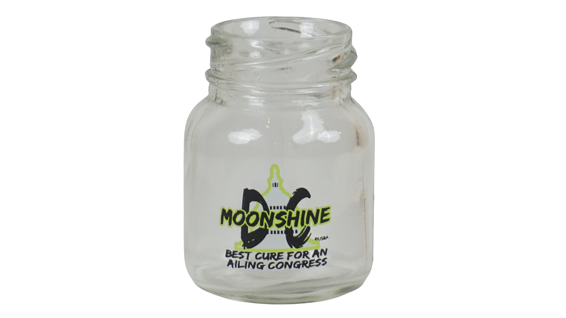 SHOT GLASS JAR DC MOONSHINE RED/GREEN