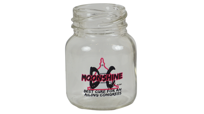 SHOT GLASS JAR DC MOONSHINE RED/GREEN
