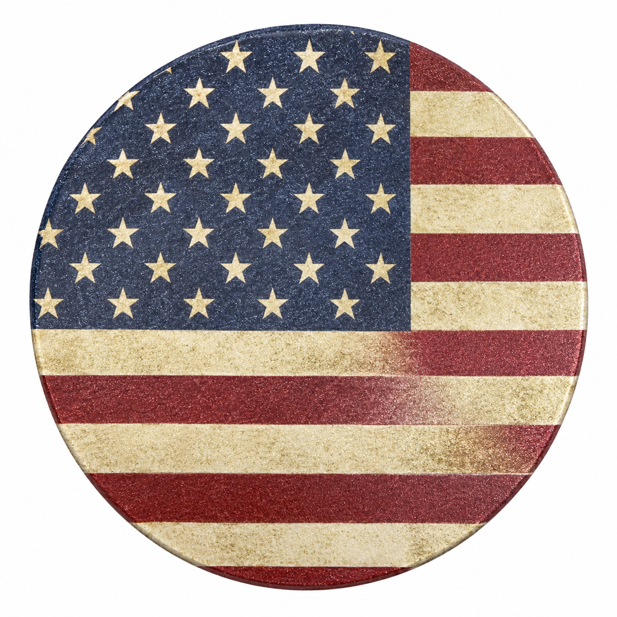 American Flag Round Patriotic Coaster