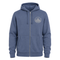 A slate blue zip-up hoodie with a drawstring hood, kangaroo pockets, and a circular chest graphic featuring a US Capitol building and the words 'Washington DC and 'EST. 1790', shown on a plain white background.