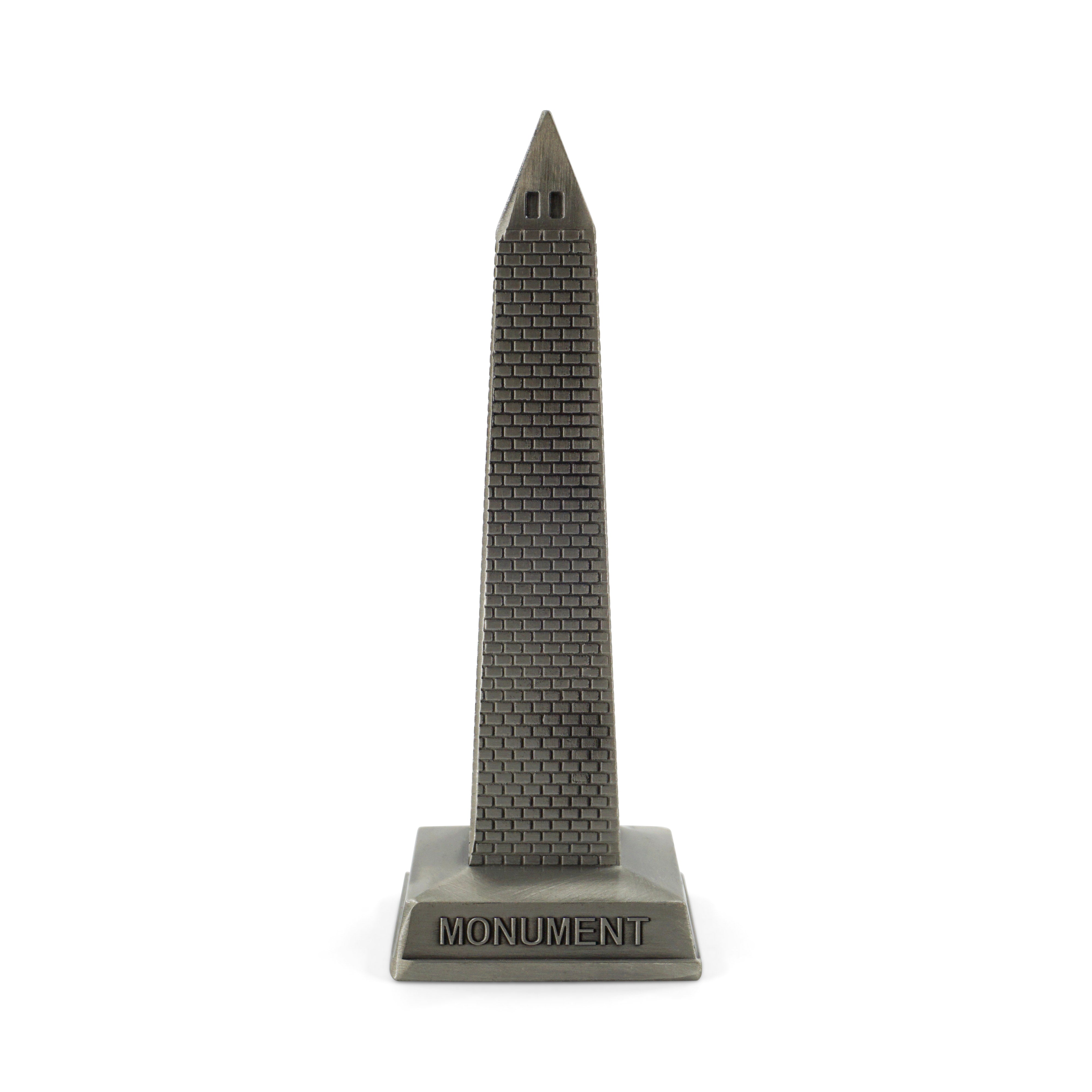 Model of the Washington Monument on a white background