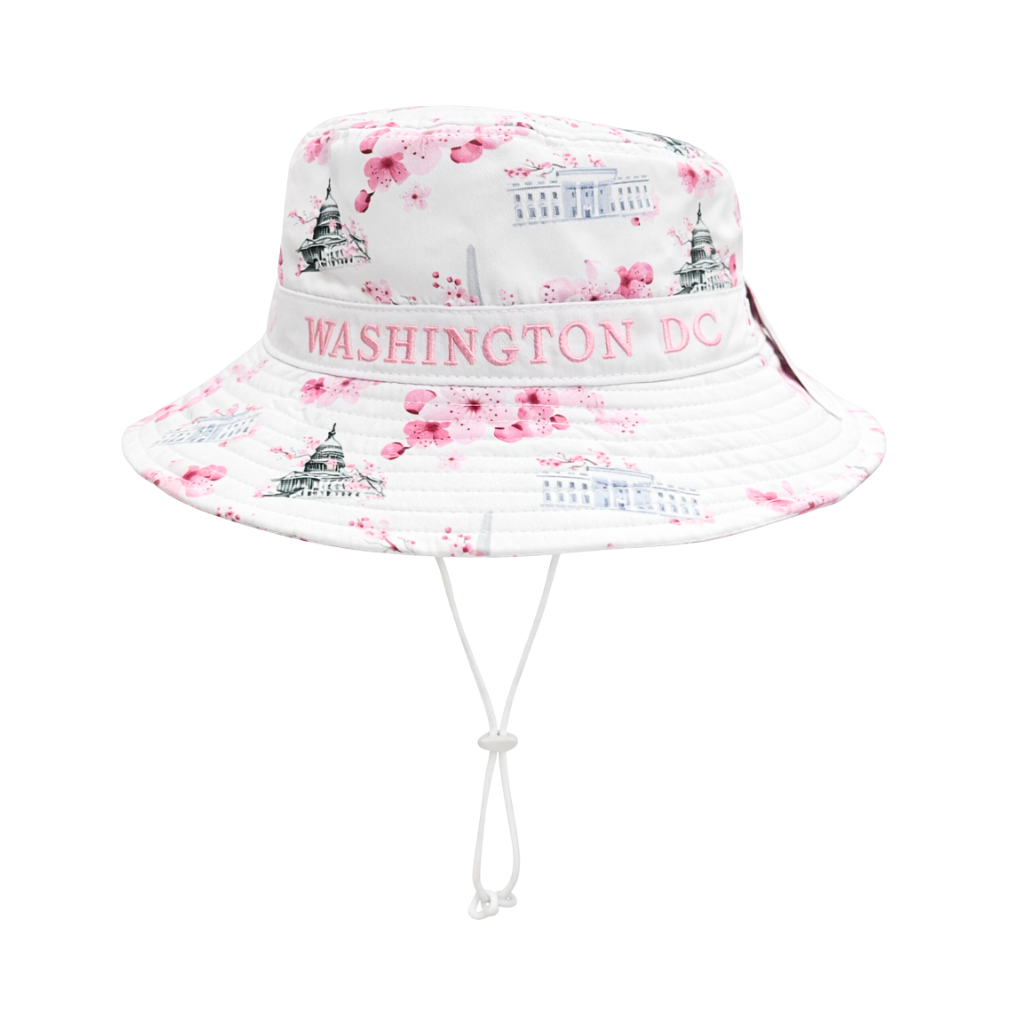 Washington DC Cherry Blossom Landmark Bucket Hat