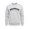Gray sweatshirt with 'Washington District of Columbia' text on a white background