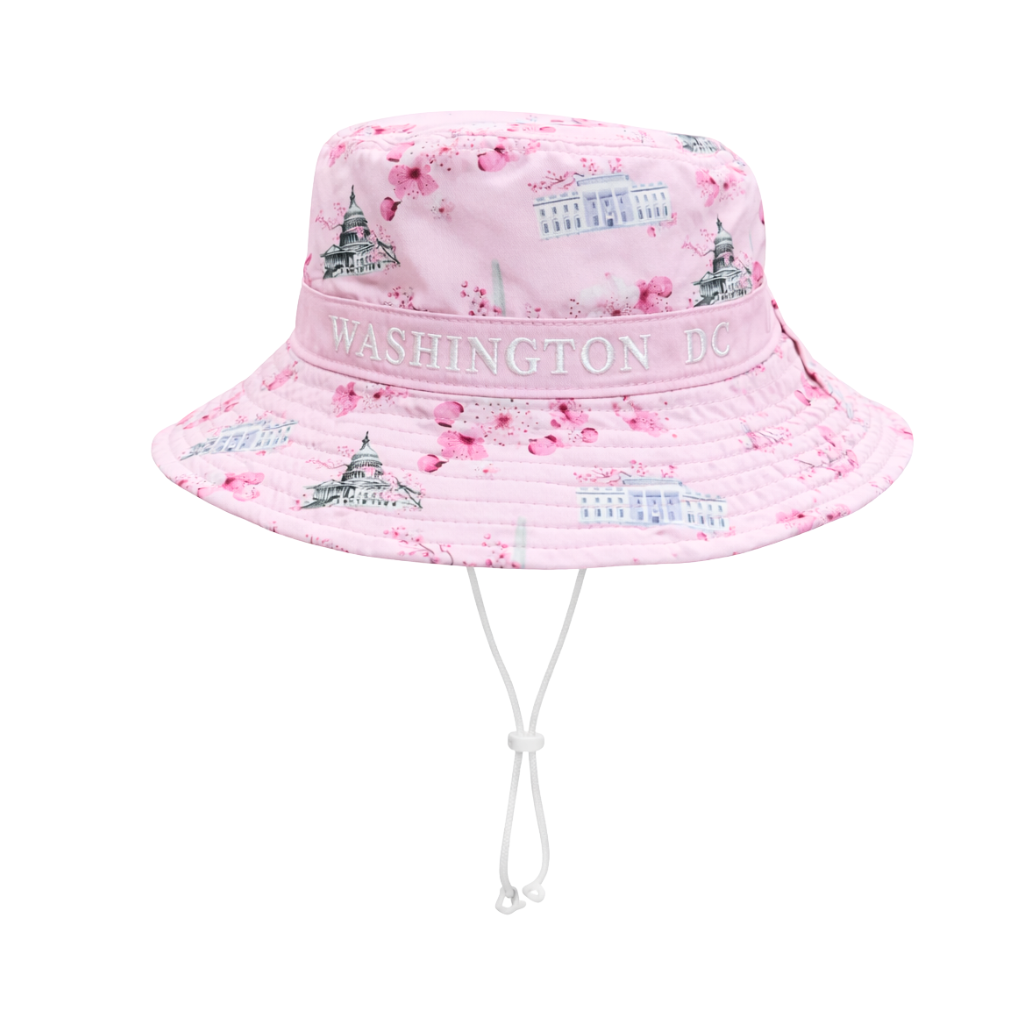 Washington DC Cherry Blossom Landmark Bucket Hat