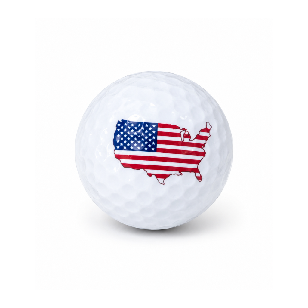 U.S Map Flag Golf Ball