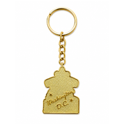 Washington DC Night Sky Landmark Gold-Tone Souvenir Keychain