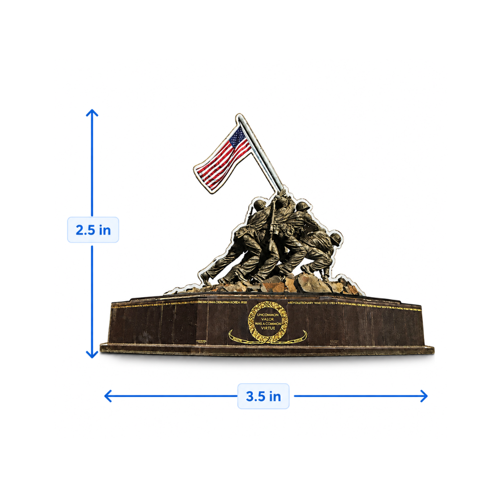 Iwo Jima Memorial Wooden Magnet