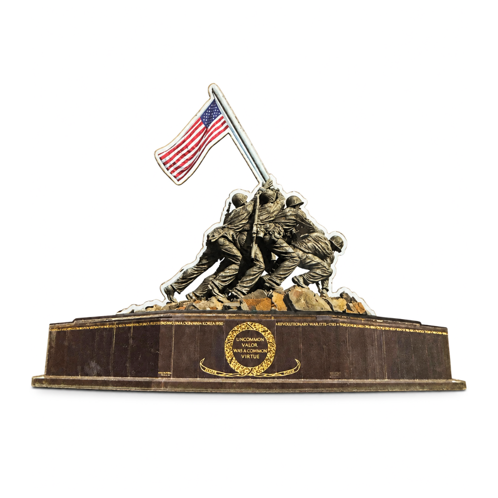 Iwo Jima Memorial Wooden Magnet