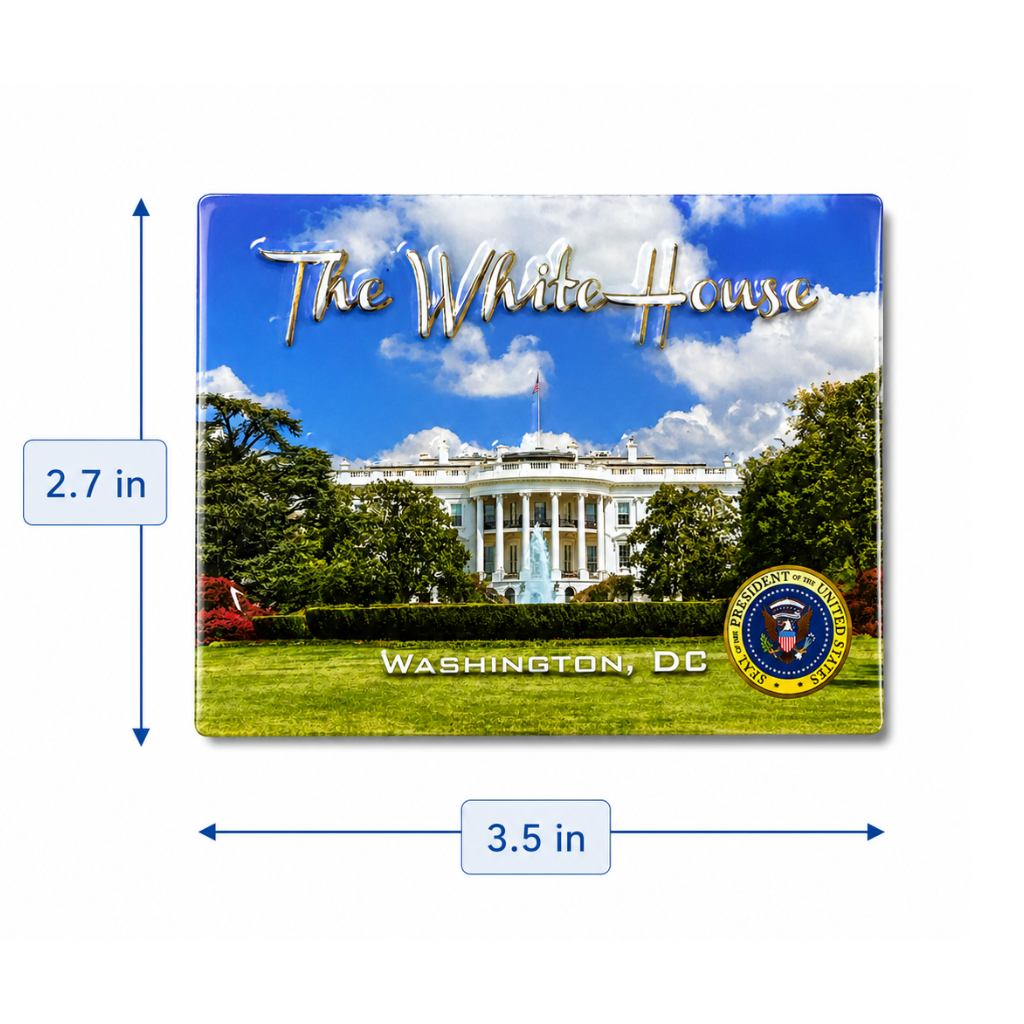 Pop-Up White House Rubber Magnet