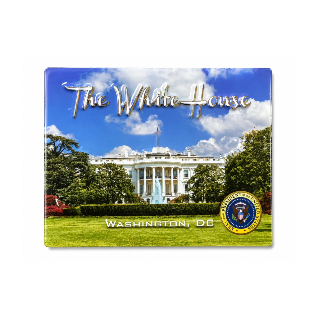 Pop-Up White House Rubber Magnet