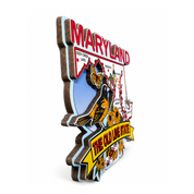 Maryland Old Line State Wood Souvenir Magnet