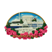 Washington DC Architectures and Cherry Blossom Oval Ceramic Magnet