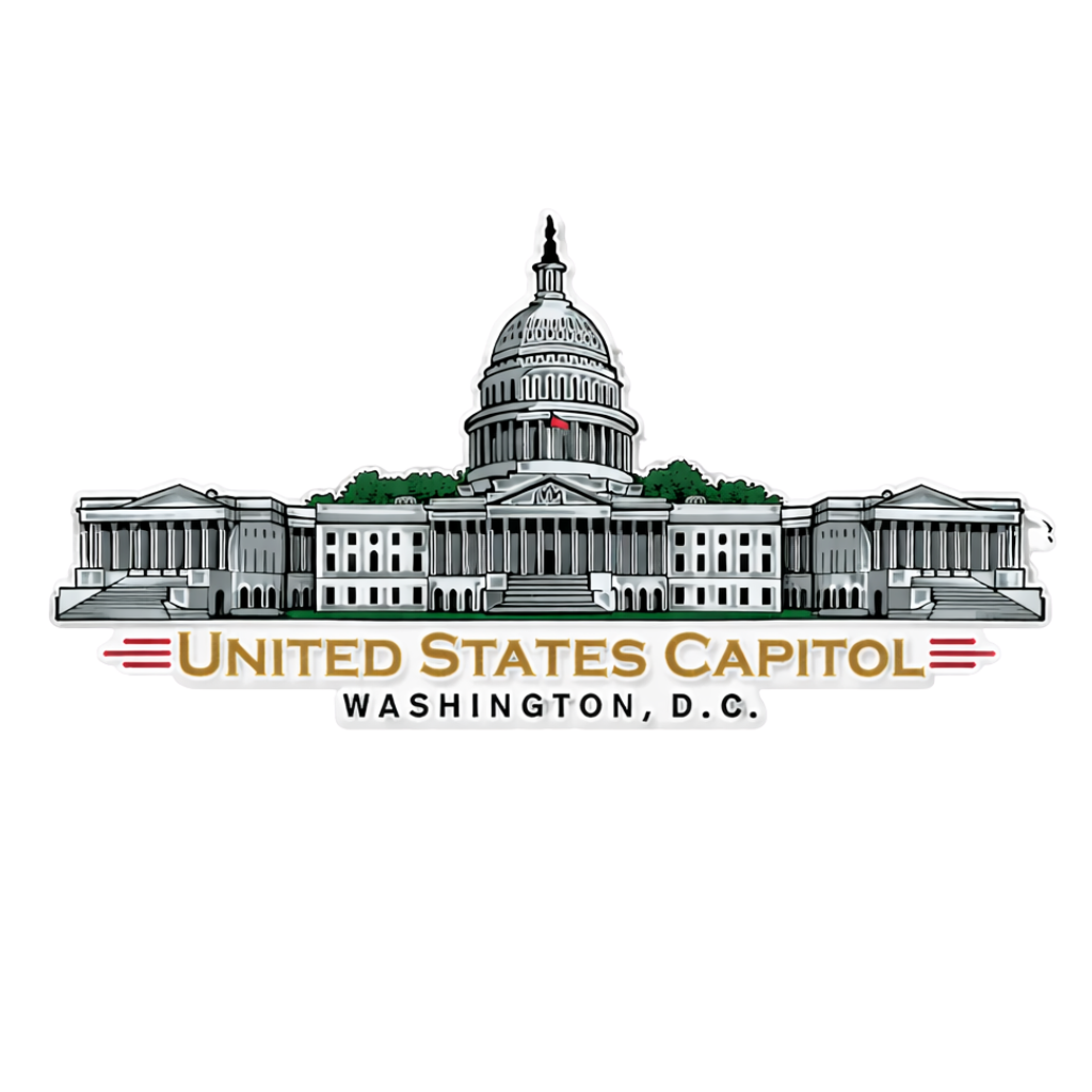 United States Capitol Rubber Magnet