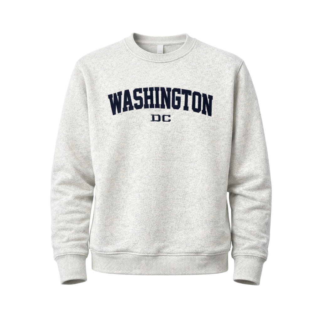 Washington DC Crewneck Sweatshirt – Classic Collegiate Pullover Sweater
