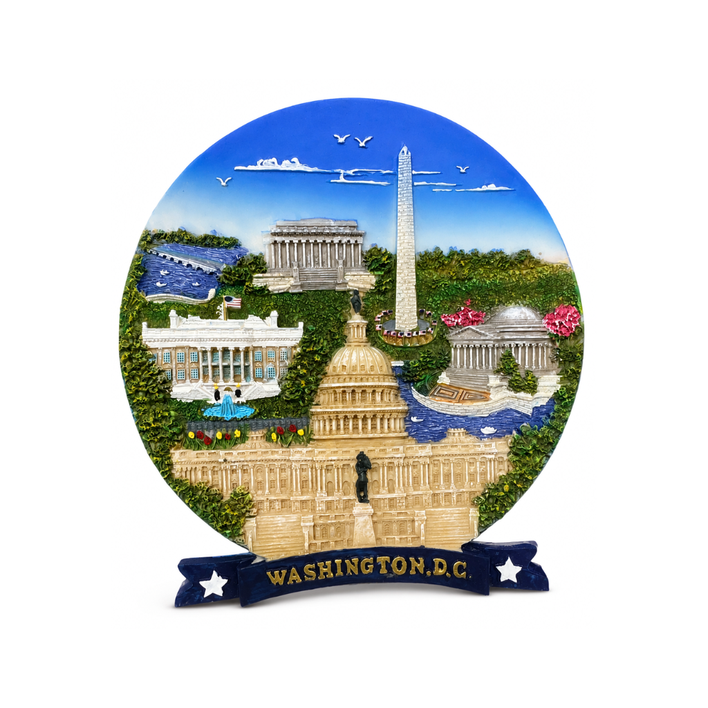 3D Washington D.C Panoramic Plate + Monuments