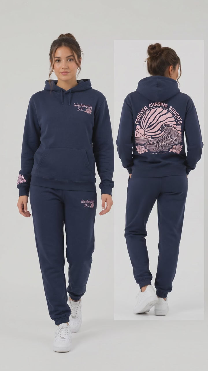 Washington DC Cherry Blossom Sunset Hoodie