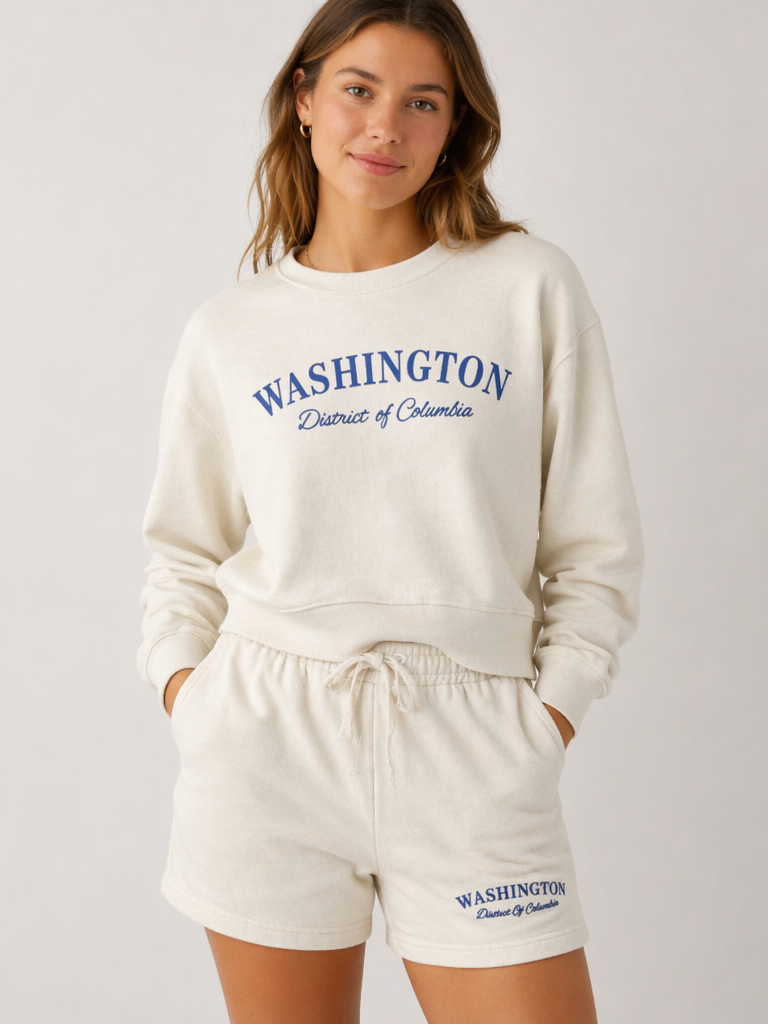 Washington DC Embroidered Lounge Shorts