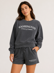 Washington DC Embroidered Lounge Shorts