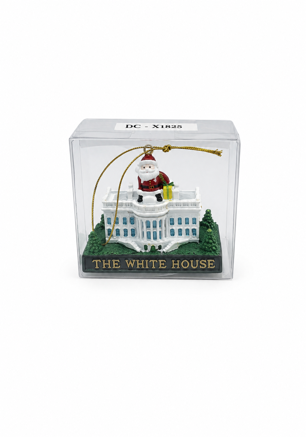 Santa on White House Christmas Ornament