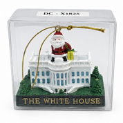 Santa on White House Christmas Ornament