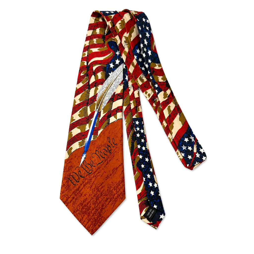 We The People Patriotic Neck Tie – American Flag Constitution Tie