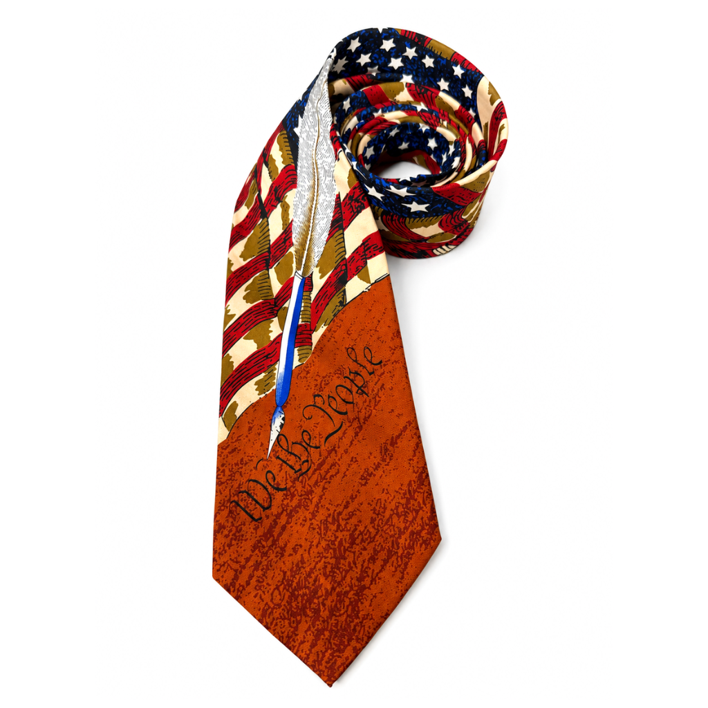 We The People Patriotic Neck Tie – American Flag Constitution Tie