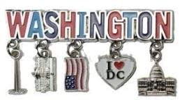 White House, Monument, U.S. Flag & US Capitol Charms Magnet