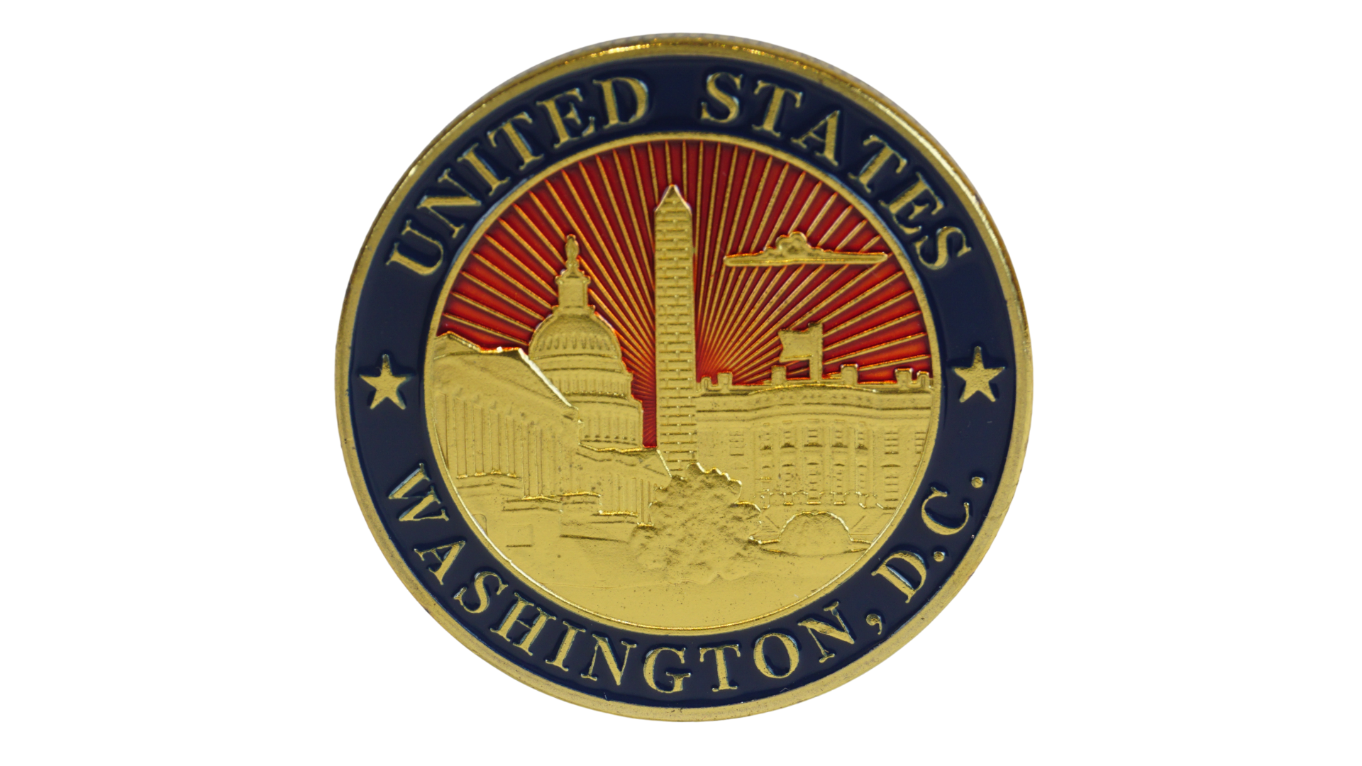 Washington DC Panorama Red Collectible Coin