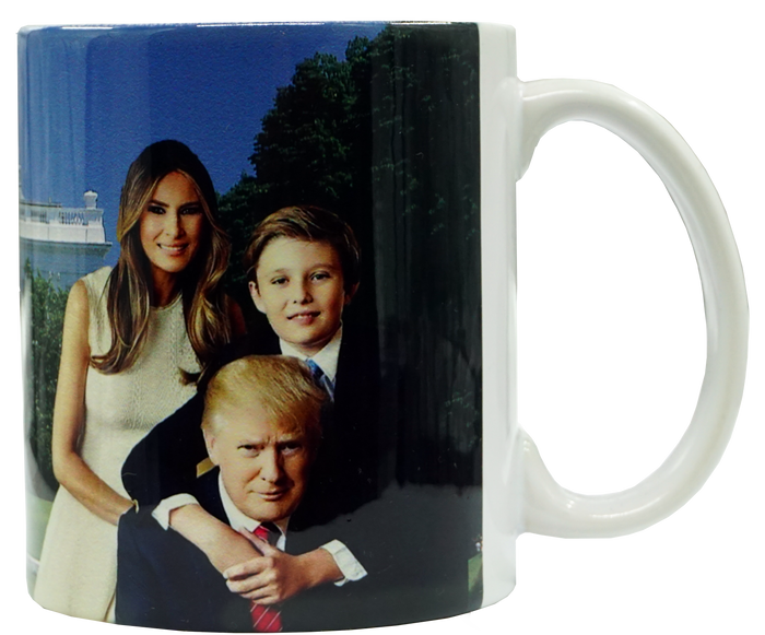 Donald's family with the White House Mug