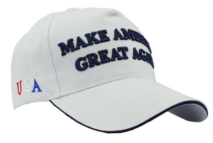 Make America Great Again Embroidered Baseball Cap White