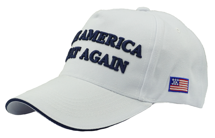 Make America Great Again Embroidered Baseball Cap White