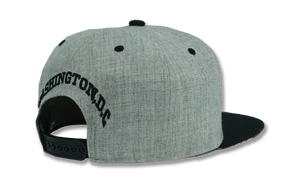 Washington DC Snapback Embroidered Baseball Cap Charcoal/Black