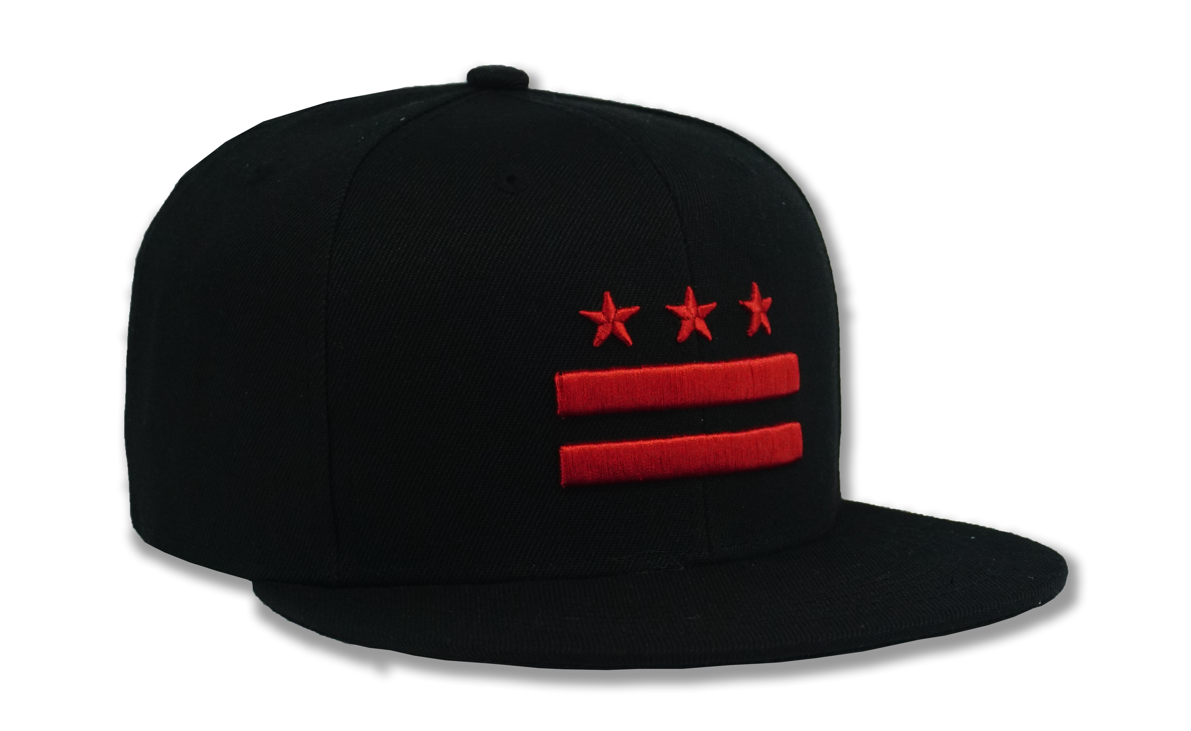Washington DC Flag Embroidered Baseball Cap Black
