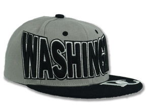 Washington DC Snapback Embroidered Baseball Cap Grey/Black