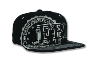 FBI Snapback Embroidered Baseball Cap Black