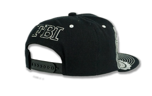 FBI Snapback Embroidered Baseball Cap Black