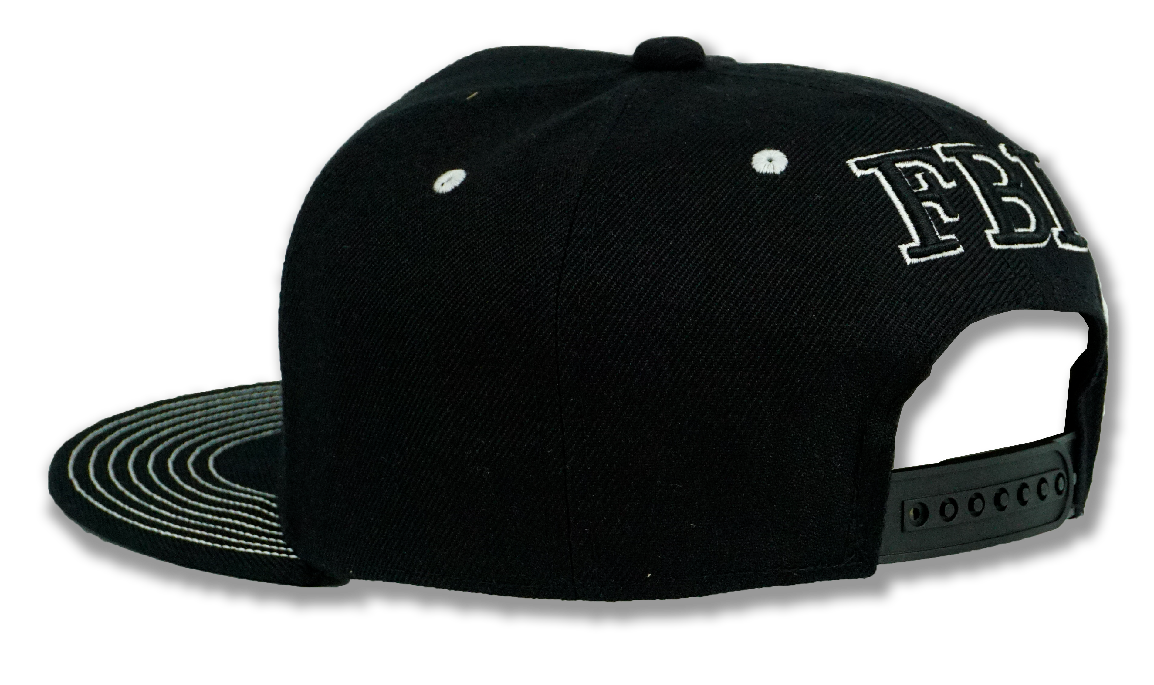 FBI Snapback Embroidered Baseball Cap Black