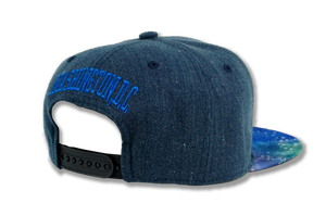 Washington DC Embroidered Snapback Baseball Cap Galaxy Blue