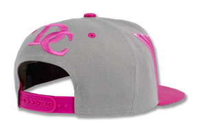 Washington DC Snapback Embroidered Baseball Cap Charcoal/Pink